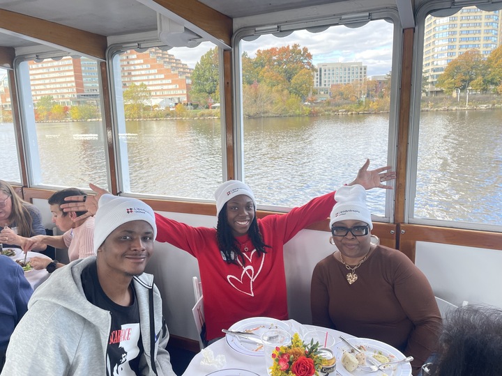 Community members on the river cruise