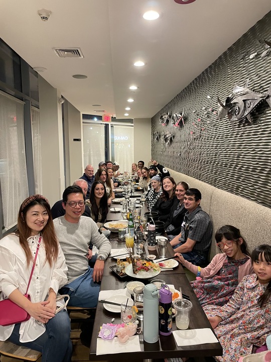 Community dinner with families